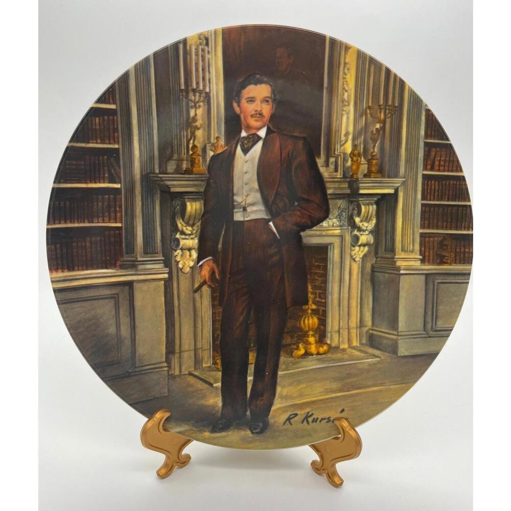 Gone With the Wind "Rhett" Collectors Plate By Artist Raymond Kusar Numbered